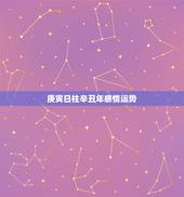 庚寅日柱辛丑年感情运势，周易测算免费