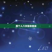 两个人八字算命查询，免费算两个人的生辰八字是否合适