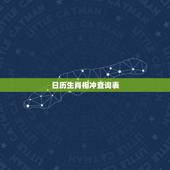 日历生肖相冲查询表，10月21相冲什么生肖