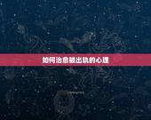 如何治愈被出轨的心理，我想出轨，怎么样调节心理