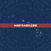86年炉中火命什么意思，1986年属虎炉中火命