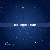 用自己名字怎么取网名，用自己的名字取网名