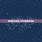 婚姻配对测试八字合婚属羊男生(如何找到配偶)