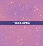 73年属牛49岁命运 73年属牛49岁运势如何