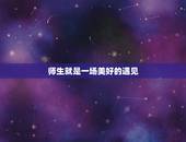 师生就是一场美好的遇见，阅读下面的材料，根据要求作文。生命是一场美好的