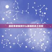 属蛇男老板找什么属相的员工合财，属蛇的和什么属相合财