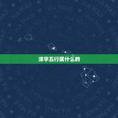 泽字五行属什么的，泽 五行属什么字
