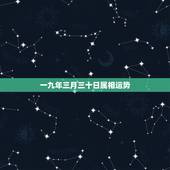 一九年三月三十日属相运势，属牛的一九九七年三月三十出生的运气
