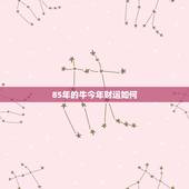 85年的牛今年财运如何，85年属牛人最穷不过36岁
