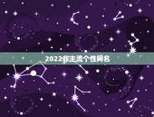 2022非主流个性网名，2022最新网名