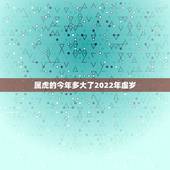 属虎的今年多大了2022年虚岁，属虎的贵人是什么属相