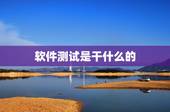 软件测试是干什么的，软件测试是做什么的？