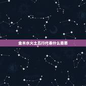 金木水火土五行代表什么意思，谁知道人的五行：金木水火土分别是什么意思？