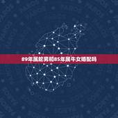 89年属蛇男和85年属牛女婚配吗，属牛女85与属蛇男89可以在一起吗
