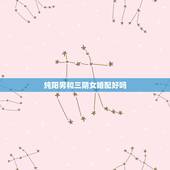 纯阳男和三阴女婚配好吗，八字纯阴女配八字纯阳男能配吗