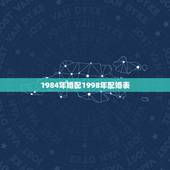 1984年婚配1998年配婚表，84年婚配最佳对象