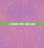 87年属兔33岁有一劫贵人生肖，生肖兔一生的财运贵人