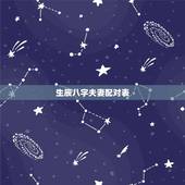 生辰八字夫妻配对表，生辰八字配对
