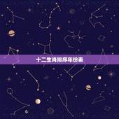 十二生肖排序年份表，十二生肖排行榜顺序年份