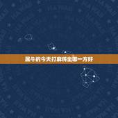 属牛的今天打麻将坐哪一方好，属牛人今天打麻将最佳方位