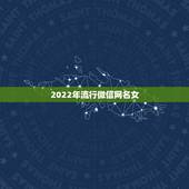 2022年流行微信网名女，2023年的微信网名女