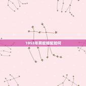 1953年男蛇婚配如何，男1953年11月属蛇，女1955年属羊这两者