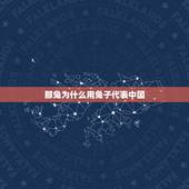 那兔为什么用兔子代表中国，中国代表动物兔子