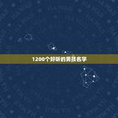 1200个好听的男孩名字，1000个好听的男孩名字