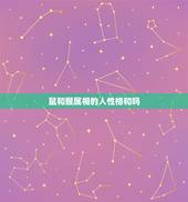 鼠和猴属相的人性格和吗，属猴的男生和属鼠的女生配吗