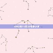 1992年11月25号多少岁，1992年11月25日农历今年虚岁多少