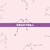 戊寅日壬子时生人，癸酉年甲子月戊寅日壬子时