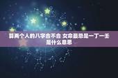 算两个人的八字合不合 女命最忌是一丁一壬是什么意思
