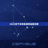 2022年下半年生肖财运排行榜，12生肖哪个财运最好