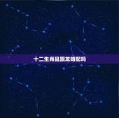 十二生肖鼠跟龙婚配吗，男属鼠与女属龙相配吗？