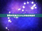 属相羊的两个人什么时候结婚最好，两个属羊的结婚好吗
