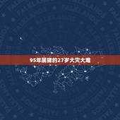 95年属猪的27岁大灾大难，27逢九年女的要注意啥