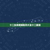十二生肖婚姻配对大全十二属相，12生肖配对婚姻表