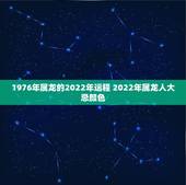 1976年属龙的2022年运程 2022年属龙人大忌颜色