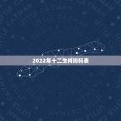2022年十二生肖排码表，2021年十二生肖每月详解