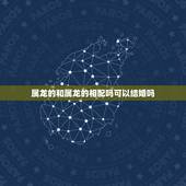 属龙的和属龙的相配吗可以结婚吗，两条龙不是守寡就受穷