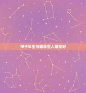 甲子年生与哪年生人婚配好，甲子年和壬子年适合婚配吗？