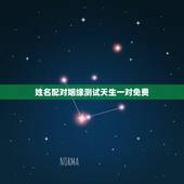 姓名配对姻缘测试天生一对免费，姓名配对测试