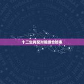 十二生肖配对姻缘合婚表，十二生肖姻缘配对