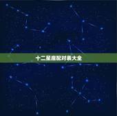 十二星座配对表大全，十二星座配对表？