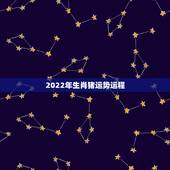 2022年生肖猪运势运程，属猴的人2022年的运势及运程