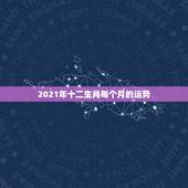2021年十二生肖每个月的运势，十二生肖运程2021年运势每月运程