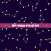 属狗和蛇生孩子什么属相好，属马的和什么属相配
