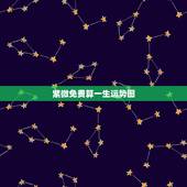 紫微免费算一生运势图，免费算命一生运势图？