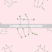 82年属狗水命两个字微信名聚财，7o年生属狗起个吉利的微信名