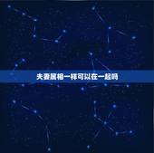 夫妻属相一样可以在一起吗，夫妻是同一种属相的好吗